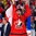BUFFALO, NEW YORK - JANUARY 5: Canada's Dillon Dube #9 lifts the championship trophy following his team's 3-1 victory over Sweden during the gold medal game of the 2018 IIHF World Junior Championship. (Photo by Andrea Cardin/HHOF-IIHF Images)

